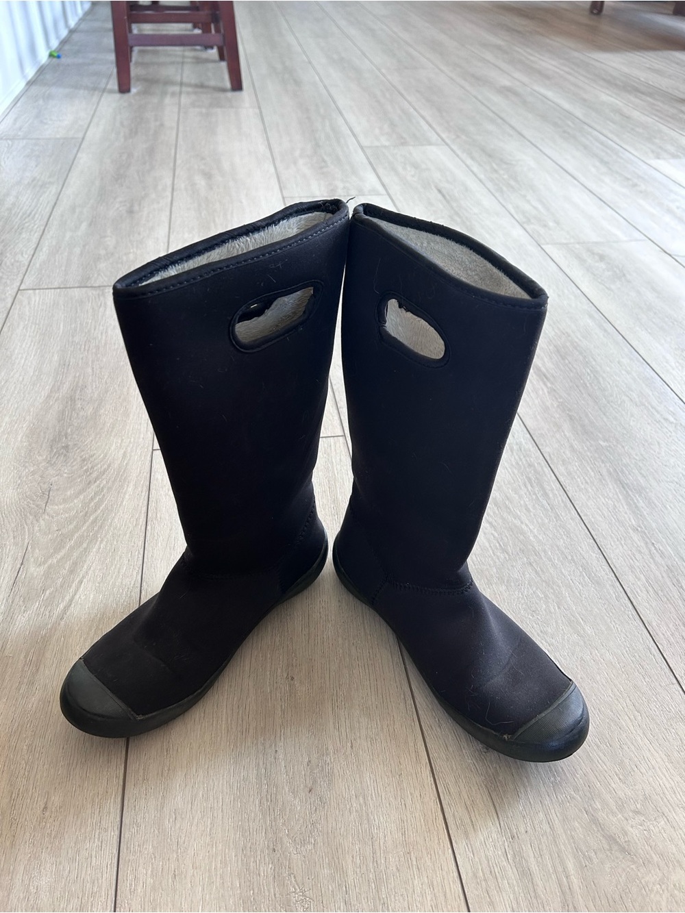 BOGS Summit Black Tall Waterproof Pull-On Boots Rain Snow Winter Insulated Warm